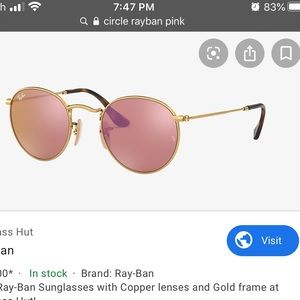 Ray ban circle pink glasses